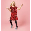 Coco Sequin Girls Party Dress, Red - Dresses - 5