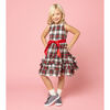 Arabella Frill Plaid Tartan Baby Party Dress, White - Dresses - 6