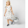 Aster Sequin Star Tulle Girls Party Dress, White - Dresses - 7