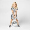 Coco Sequin Girls Party Dress, Silver - Dresses - 6