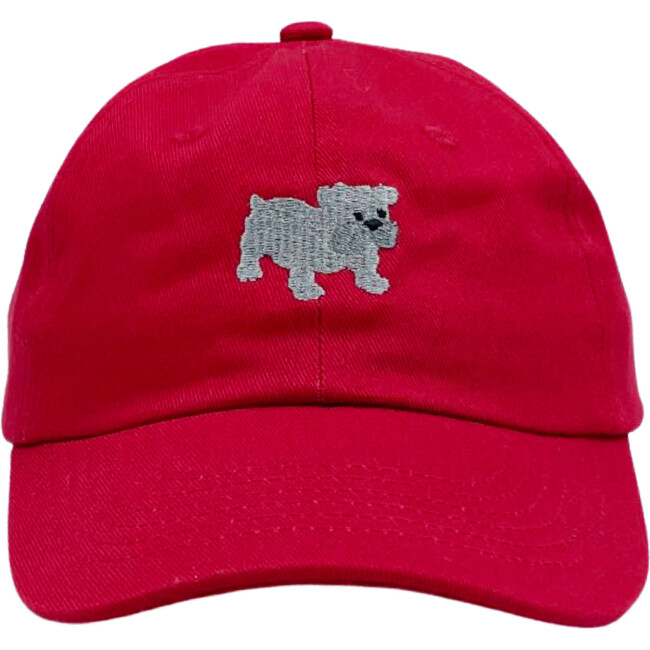 Bulldog Bow Baseball Hat, Game Day Red