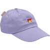 Tiger Bow Baseball Hat, Lavender & Orange - Hats - 1 - thumbnail