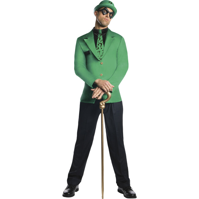 Batman Super Villain The Riddler Deluxe Adult Costume, Multi