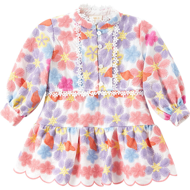 Baby Talia Long Sleeve Dress, Floral - Dresses - 1