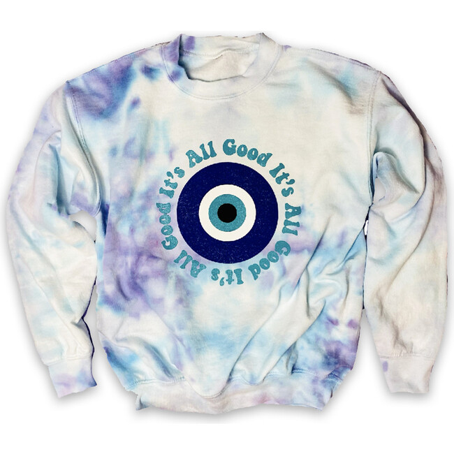 Evil Eye Sweatshirt, Blue - Shirts - 1