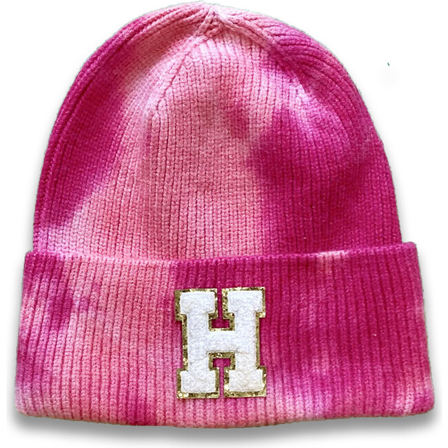 Custom Beanie, Pink Tie Dye - Hats - 1
