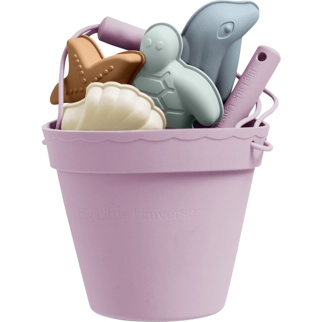 Food-Grade Silicone Beach Bucket Set, Pink