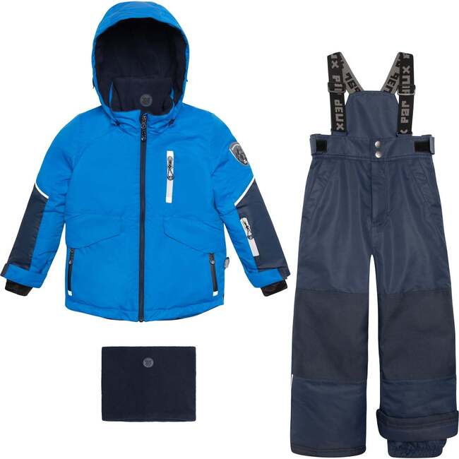 Two Piece Snowsuit, Royal Blue And Navy Bllue