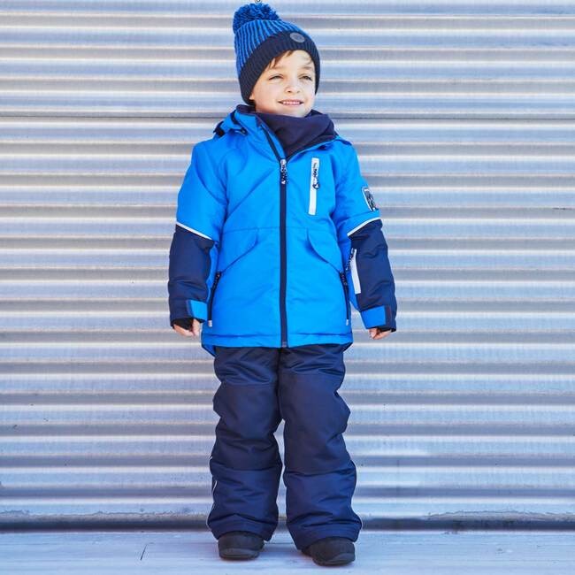 Two Piece Snowsuit, Royal Blue And Navy Bllue