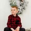 Yarn Dyed Plaid Shirt, Red And Black - Shirts - 2