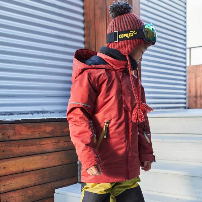 Two Piece Technical Snowsuit, Red And Green Lime - Snowsuits - 7