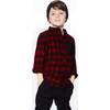 Yarn Dyed Plaid Shirt, Red And Black - Shirts - 6
