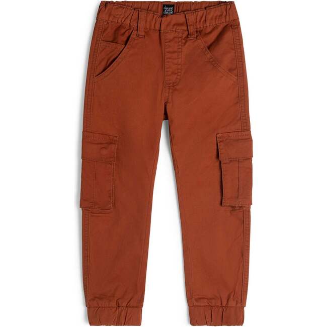 Stretch Twill Jogger, Orange-Brown - Pants - 1