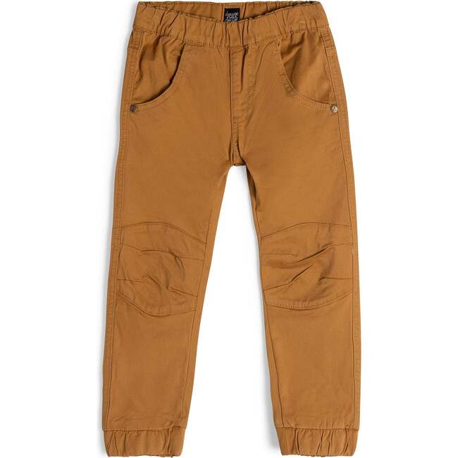 Stretch Twill Jogger, Brown Yellow