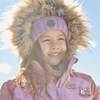 Striped Knit Hat, Purple Green Brown And White - Hats - 4