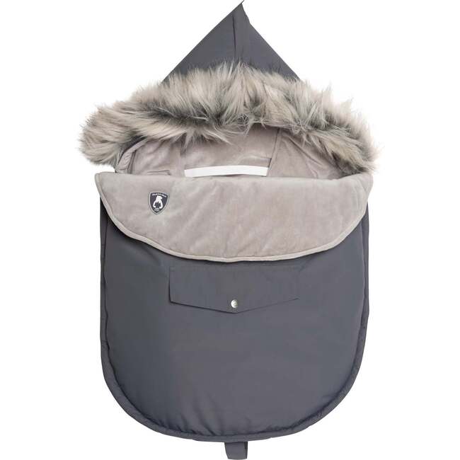 Solid Baby Pouch, Grey - Snowsuits - 2