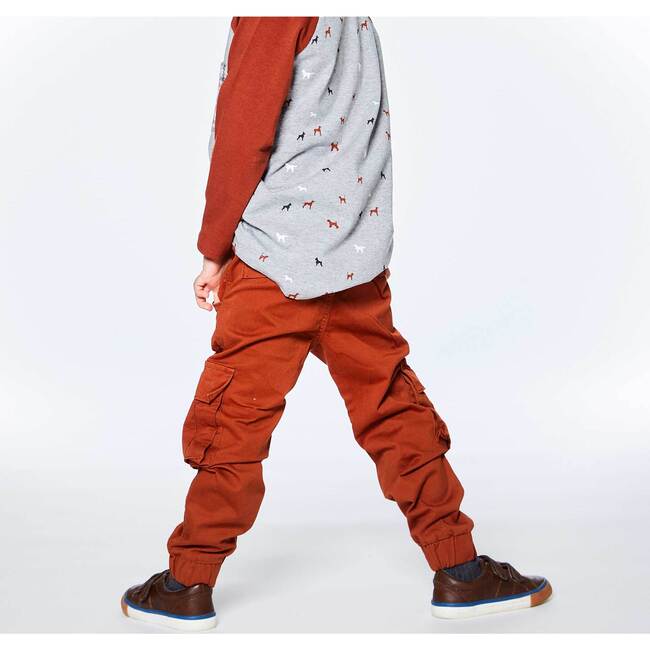 Stretch Twill Jogger, Orange-Brown - Pants - 4