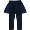 Skirt Legging, Navy Blue Grey - Leggings - 1 - thumbnail