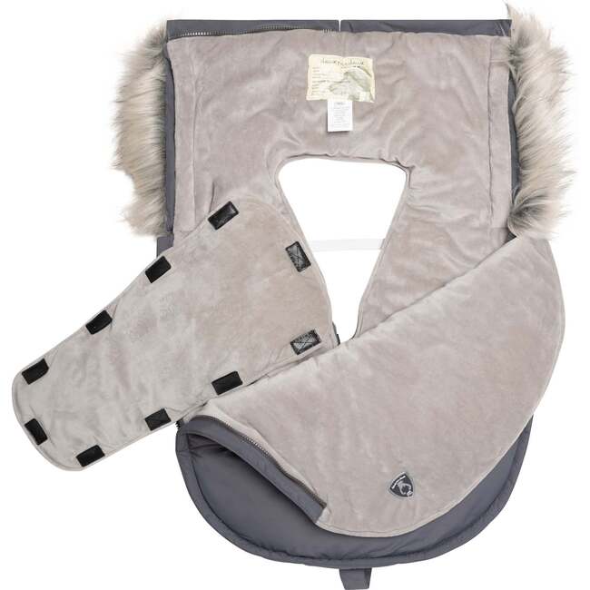 Solid Baby Pouch, Grey - Snowsuits - 3