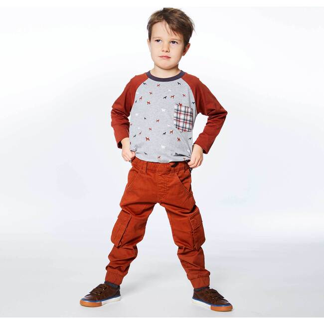 Stretch Twill Jogger, Orange-Brown - Pants - 5
