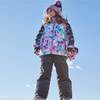 Printed Unicorns And Two Piece Snowsuit, Tie Dye & Black - Snowsuits - 2