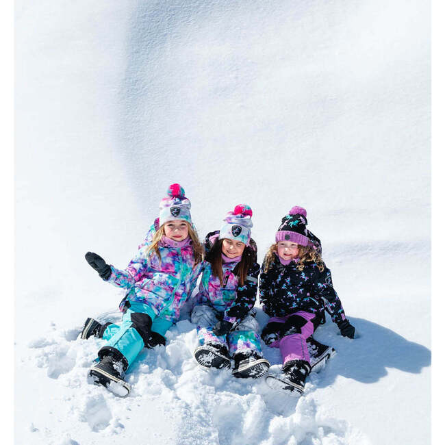 Printed Two Piece Snowsuit, Tie Dye And Aqua - Snowsuits - 5