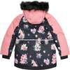 Printed Unicorns Two Piece Snowsuit, Coral And Black - Snowsuits - 6