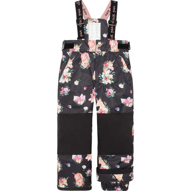 Printed Unicorns Two Piece Snowsuit, Black - Snowsuits - 5