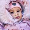 Printed Small Flowers One Piece Baby Snowsuit, Pink - Snowsuits - 4