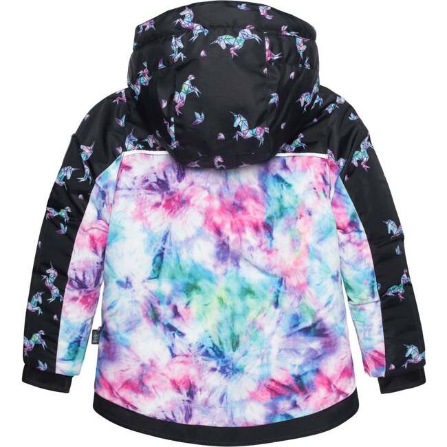 Printed Unicorns And Two Piece Snowsuit, Tie Dye & Black - Snowsuits - 6