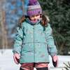 Printed Little Cats Two Piece Snowsuit, Sage Green And Brown - Snowsuits - 2