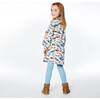 Printed Long Sleeve Dress, Watercolor Flowers - Dresses - 4