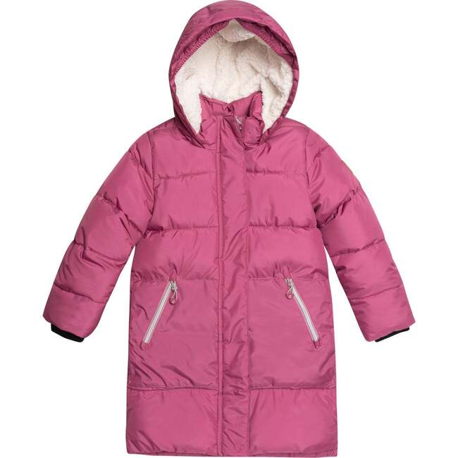 Puffy Long Coat, Fuchsia - Deux par Deux Outerwear | Maisonette