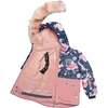 Printed Roses Two Piece Snowsuit & Pant, Dusty Rose & Navy - Snowsuits - 7