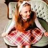 Plaid Skirt With Pocket, Plum And Ocher - Skirts - 2