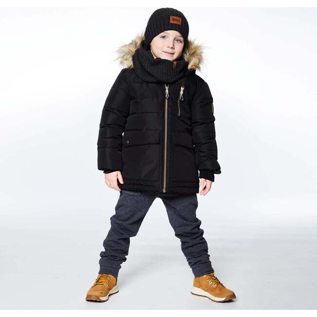 Puffy Jacket, Black - Jackets - 4