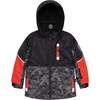 Printed Camo Two Piece Snowsuit, Grey And Red - Snowsuits - 6