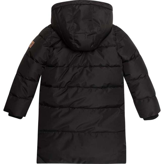 Puffy Long Coat, Black - Jackets - 7