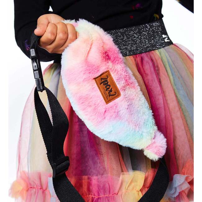 Plush Fanny Bag, Multicolor - Bags - 5