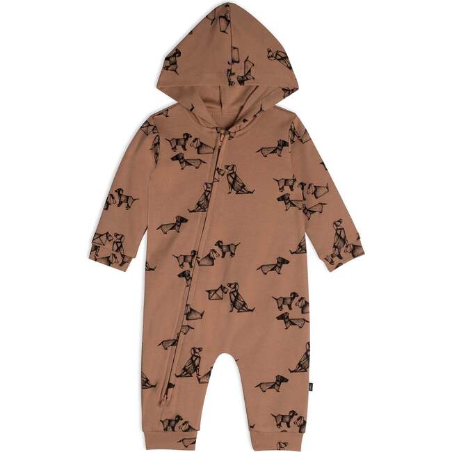 Organic Cotton Jumpsuit, Printed Dogs - Rompers - 1