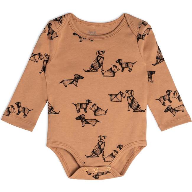 Organic Cotton Bodysuit And Overall Set, Printed Dogs