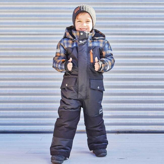 One Piece Snowsuit, Checked Print