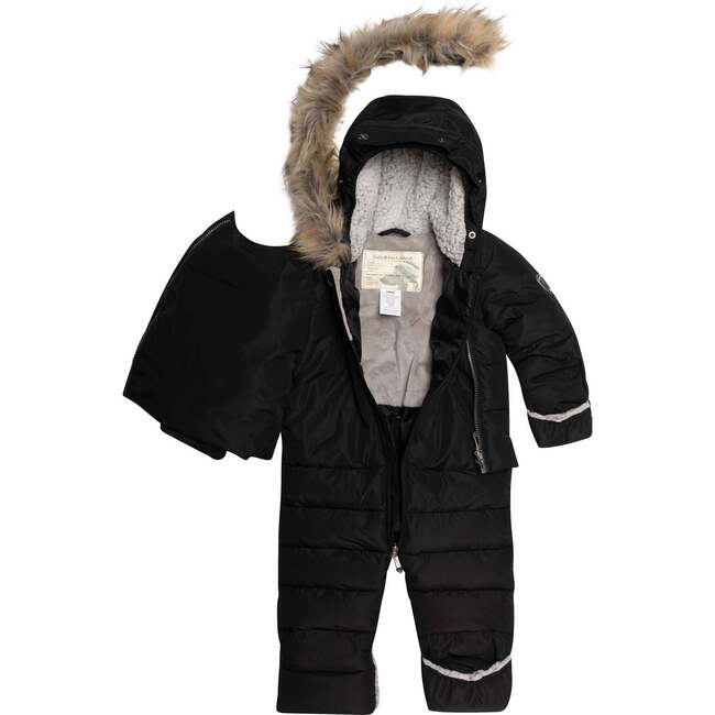 One Piece Baby Snowsuit, Black