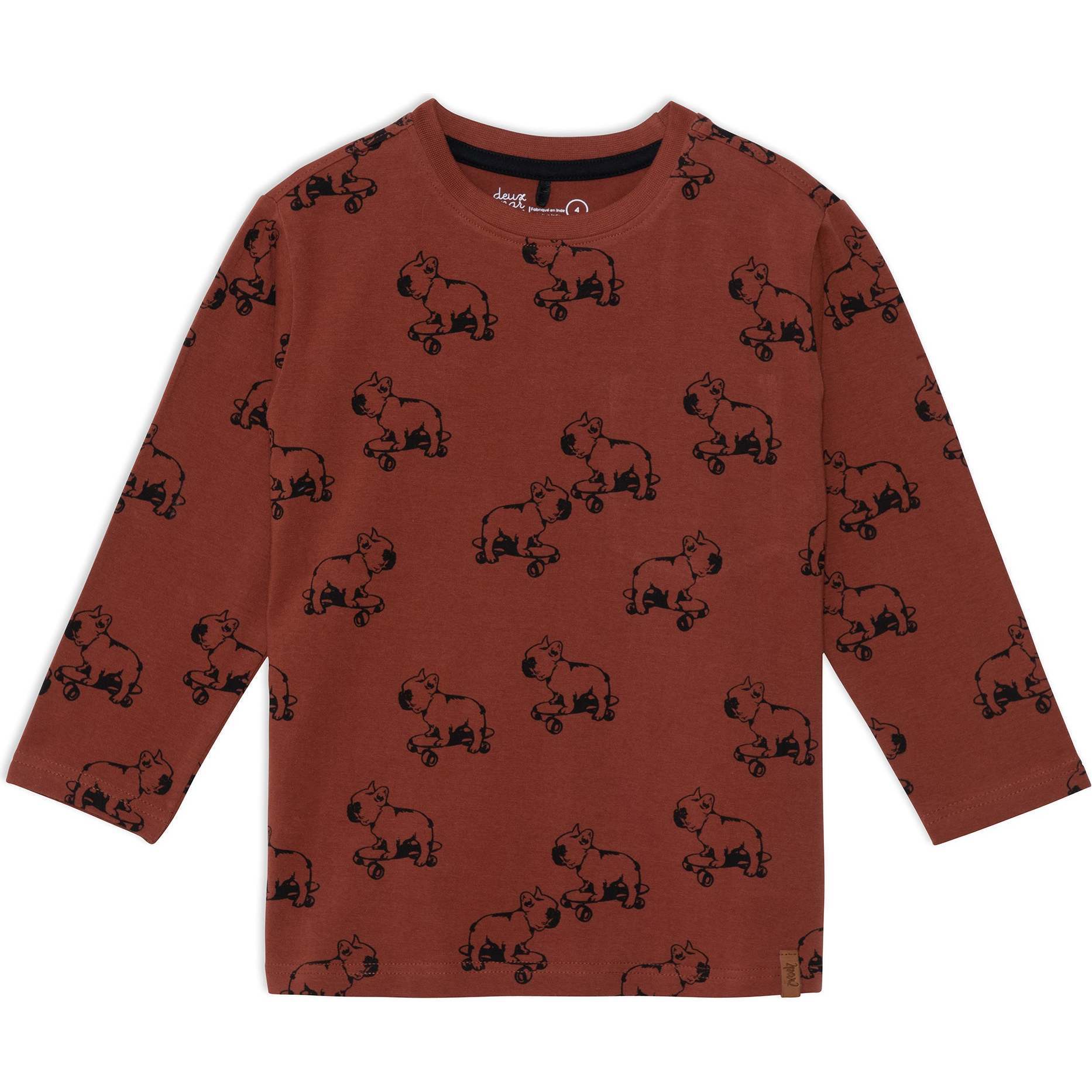 Long Sleeve Jersey Printed Top, Dogs - T-Shirts - 1