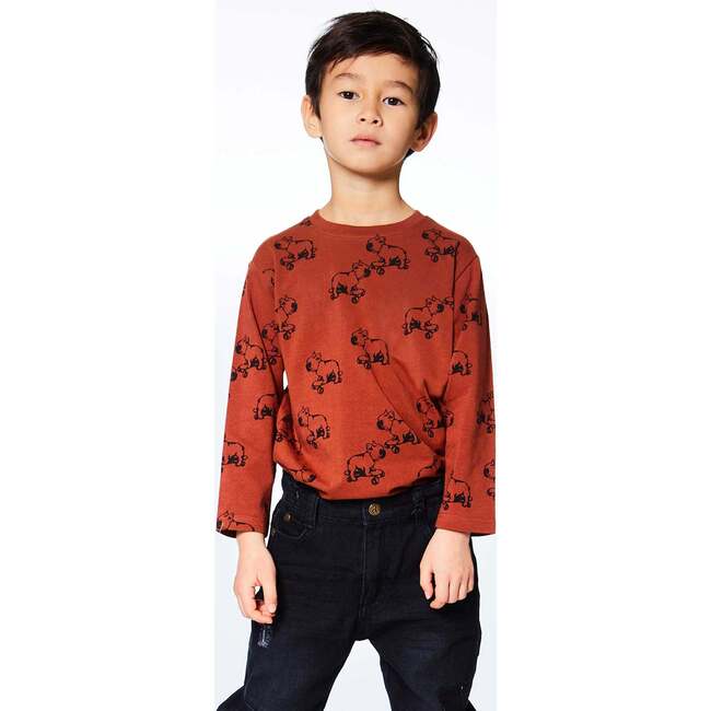 Long Sleeve Jersey Printed Top, Dogs - T-Shirts - 3