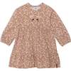 Long Sleeve Dress, Printed Mini Flowers - Dresses - 1 - thumbnail