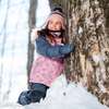 Mini Roses Two Piece Snowsuit With Printed Jacket, Dusty Rose - Snowsuits - 6 - thumbnail