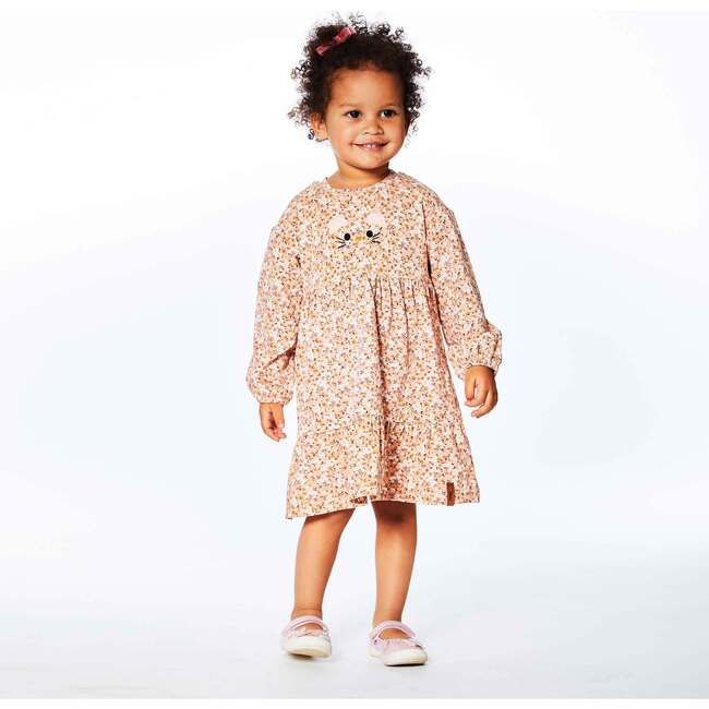 Long Sleeve Dress, Printed Mini Flowers - Dresses - 3
