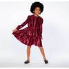 Long Sleeve Crinkle Dress, Red Violet - Dresses - 3