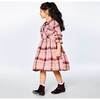 Long Sleeve Dress, Pink And Burgundy Plaid - Dresses - 3
